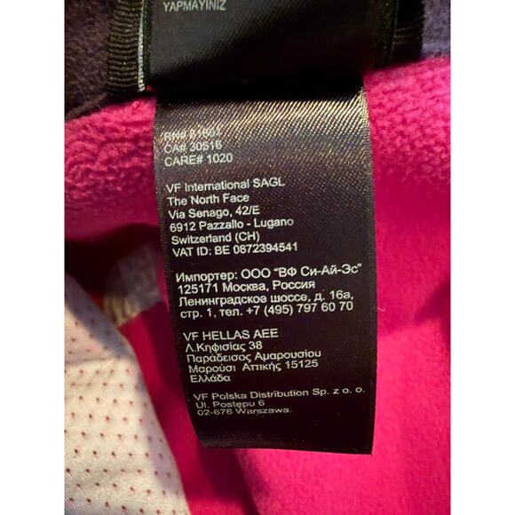The North Face Women’s Fleece Jacket Pink Geometric Full Zip Softshell Medium - Picture 6 of 10